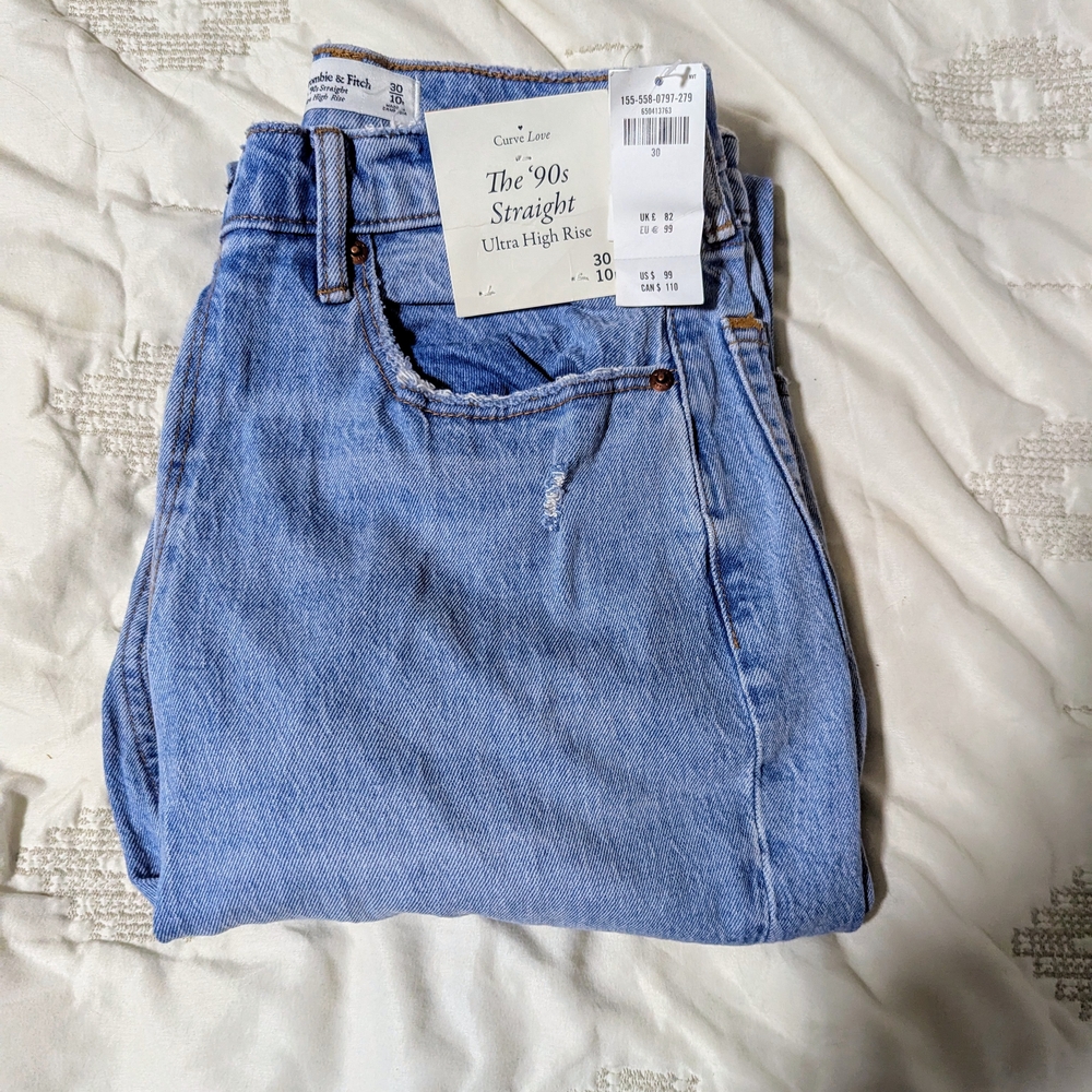 Abercrombie & Fitch ultra High Rise curve love  sz 10